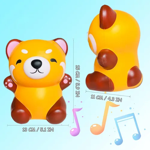Miniatura 2 de Lindo panda rojo de levantamiento lento, juguete de mapache Squishys regalo de cumpleaños para niños, alivio del estrés, juguetes Kawaii Squishie