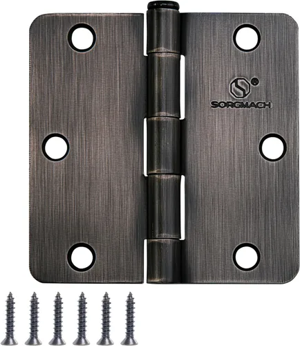Miniatura 17 de Bisagra para puerta interior de 4 pulgadas, bisagras interiores de 4 pulgadas, color negro mate, bisagras interiores de 4 pulgadas, bisagra de Negro