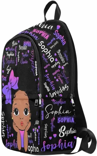 Miniatura 2 de Texto personalizado Elefante desgaste gafas mochila mochila mochila casual Daypack bolsa para mamá niñas, color00-24, Moderno