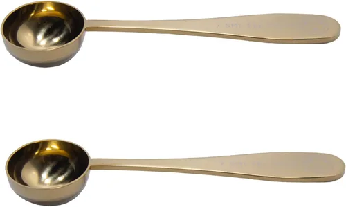 Miniatura 7 de Honey Bear Kitchen Cucharas medidoras de 0.2 fl oz, acero inoxidable pulido, juego de 2