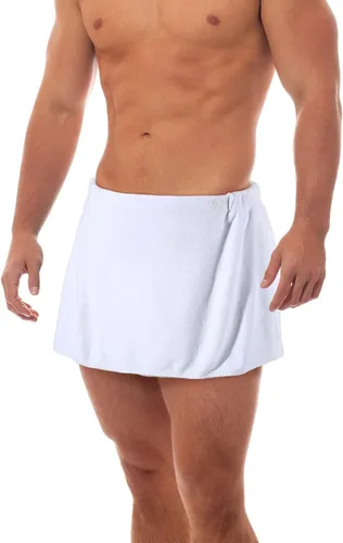 Miniatura 5 de Preboun Toalla de baño para hombre, toalla de ducha ajustable, toalla de spa con bolsillo para después de la ducha para hombres, regalo para spa