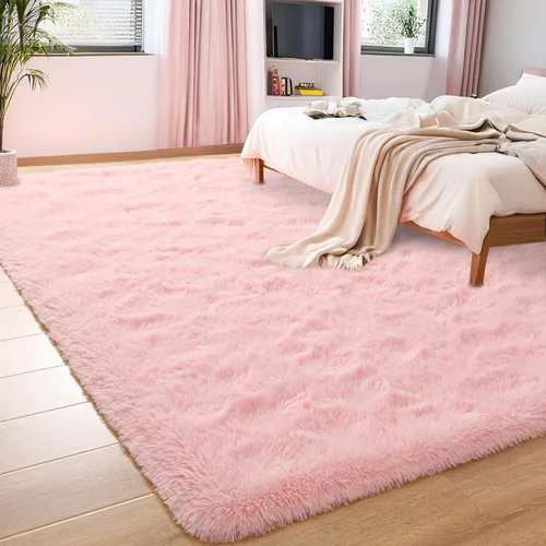 Miniatura 2 de Foxmas Alfombra suave para sala de estar, de 8 x 10 pies, alfombras de dormitorio lavables, grandes, esponjosas, alfombra gruesa lanuda con parte