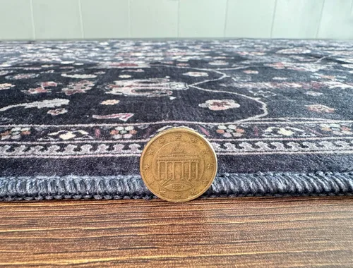 Miniatura 5 de GLN Rugs Traditional Sumer - Alfombra lavable a máquina, vintage lavable, antideslizante, de pelo bajo, alfombra de entrada o pasillo, cocina, fácil