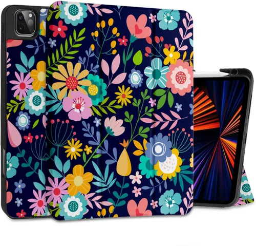 Miniatura 17 de DONGKE Funda para iPad Pro de 12.9 pulgadas 6ª generación 2022, soporte para lápiz integrado + soporte triple + encendido automático/apagado + funda