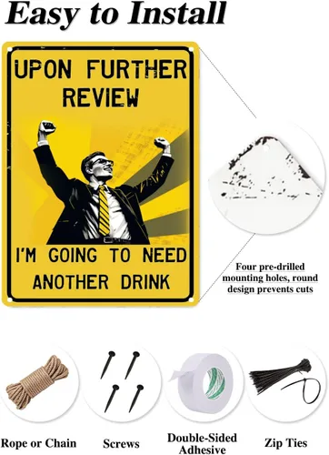 Miniatura 5 de Letrero de cueva de hombre, decoración deportiva con texto en inglés "I Going To Need Another Drink" (866)