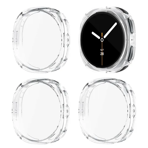 Miniatura 15 de (Paquete de 4) Funda Protectora de Pantalla Compatible para Samsung Galaxy Watch 6 de 40 mm (Versión 2023) Funda de Silicona Protectora Completa