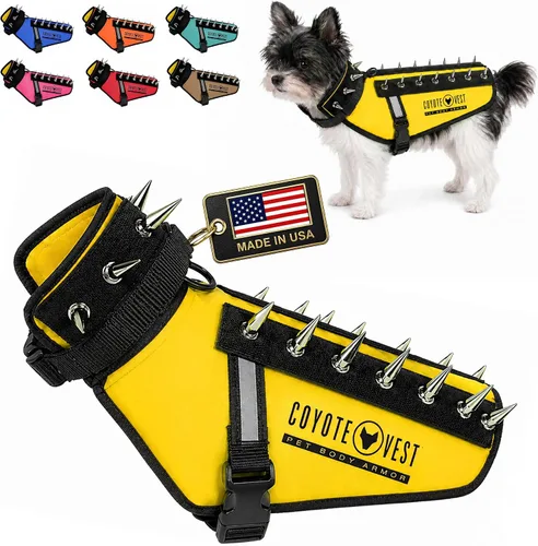 Miniatura 29 de CoyoteVest Chaleco Protector de Arnés para Perro, Accesorios Reflectantes para Perro con Picos para Proteger a tu Mascota de Ataques de Rapaces