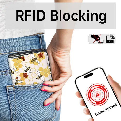 Miniatura 6 de Toughergun Billetera para Mujeres con Bloqueo RFID, Pequeña, Compacta, Bifold de Cuero de Lujo, Billetera de Bolsillo para Damas, Mini Monedero