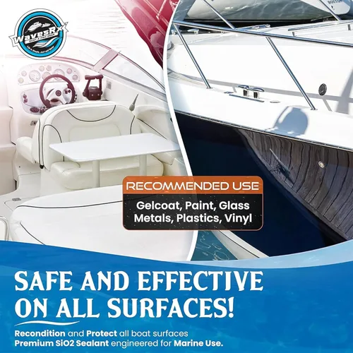 Miniatura 5 de WavesRx Revestimiento en aerosol de cerámica de alto rendimiento para barcos y motos acuáticas (AquaShield +) Sellador de SiO2 de grado marino que