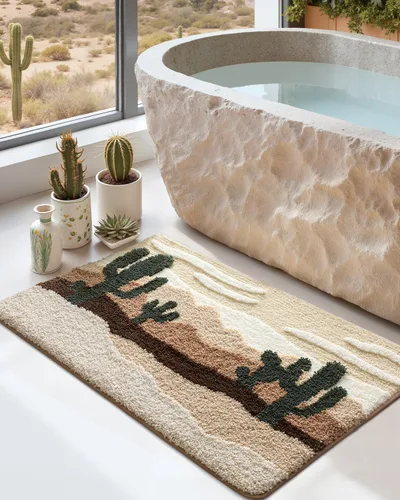 Miniatura 19 de DEXI Alfombras de baño antideslizantes, de 16 x 24 pulgadas, lavables de microfibra, tapete de baño de secado rápido, absorbente ultra suave