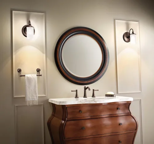 Miniatura 2 de Moen Belfield T6405ORB - Grifo de baño de bronce frotado con aceite de dos manijas, válvula se vende por separado, T6405ORB Oil Rubbed Bronze
