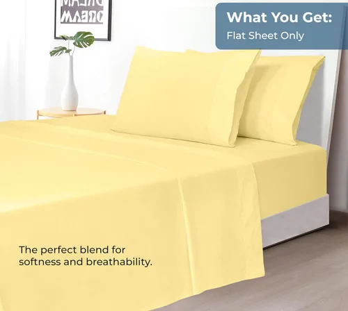 Miniatura 57 de Royale Linens Sábana encimera de tamaño individual XL 100% Algodón Orgánico – Super suave – Sábanas superiores de percal – Sábana encimera