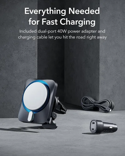 Miniatura 8 de ESR Cargador de Soporte para Coche MagSafe de 15W con CryoBoost, Hecho para Certificado por Apple, para Soporte de Coche MagSafe, Cargador