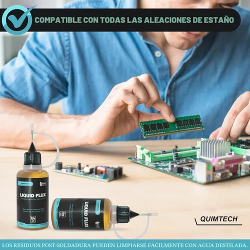 Miniatura 6 de Gota de flujo de soldadura líquida (30 ml/1 oz.) Flujo de soldadura líquida RMA Flujo de soldadura Soldadura eléctrica Flujo líquido sin