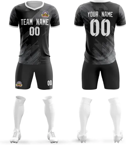 Pantalones cortos de fútbol personalizados para adultos y jóvenes, camisetas de fútbol con el nombre del equipo y el logotipo del número