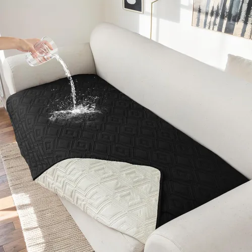 Miniatura 21 de Genina Juego de 2 Fundas de Reposabrazos para Sofá 100% Impermeables, Fundas para Reposabrazos de Sofá, Sillón, Protectores Antideslizantes
