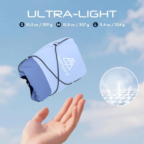 Miniatura 2 de Haimont Chaleco de hidratación para correr con botellas de agua para hombres y mujeres, chaleco hidratado ligero de 10 litros para correr por Azul