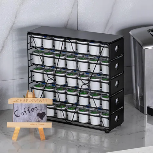Miniatura 2 de FlagShip Organizador de tazas K para cajón de cápsulas Keurig, soporte grande para cápsulas de café Mullti (capacidad de 70 cápsulas)