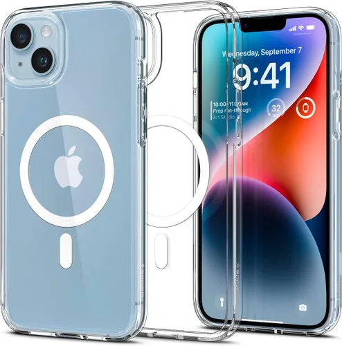 Miniatura 346 de Spigen Funda para iPhone 13 Mini, ultra híbrida MagFit [antiamarilleo] [compatible con Magsafe] - Transparente