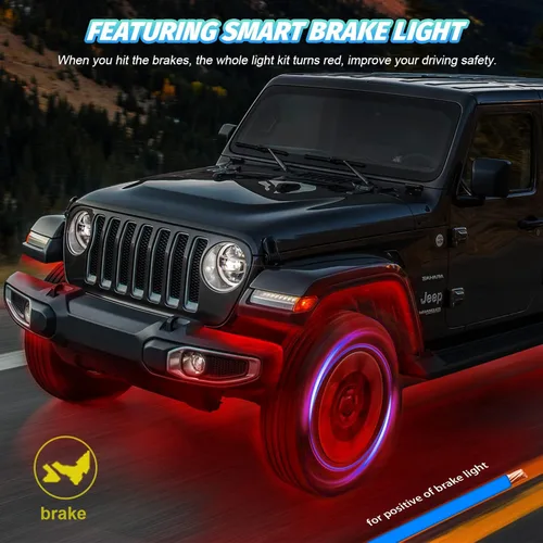 Miniatura 7 de 10 vainas RGB LED Rock Lights para camión, ATV, UTV, carrito de golf, todoterreno, RZR Pickup SUV, kit impermeable multicolor para autos con modo