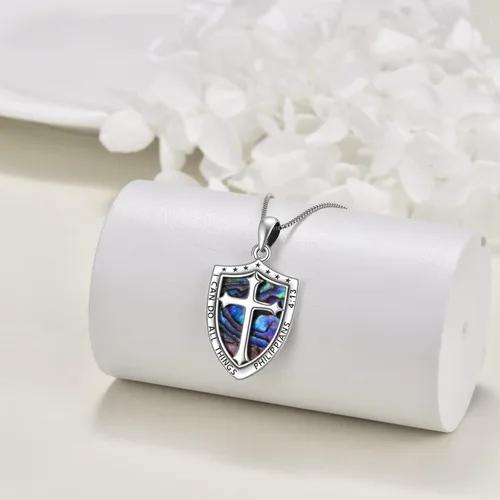 Miniatura 3 de YFN Collar de plata de ley de San MiguelSan CristófaloJesúsVirgen María para hombres, niños, mujeres, católicoprotectortalismán Miguel Arcángel