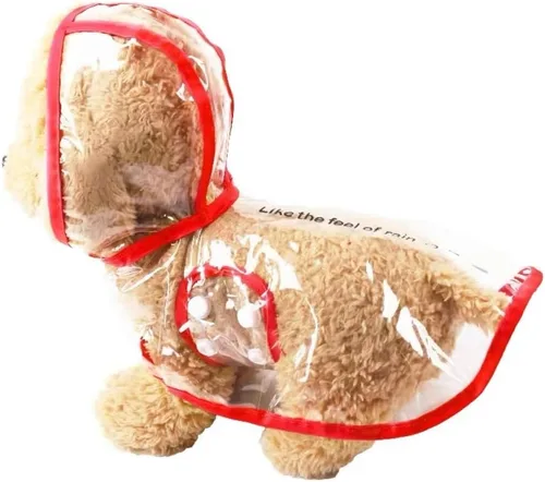 Miniatura 9 de Impermeable para mascotas, impermeable para perros pequeños, abrigo impermeable para cachorros, ropa impermeable transparente para perros pequeños