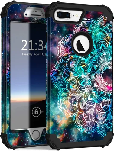 Miniatura 41 de Hocase Funda para iPhone SE 2022/2020, resistente a prueba de golpes, de plástico duro+goma de silicona, funda protectora híbrida para iPhone SE