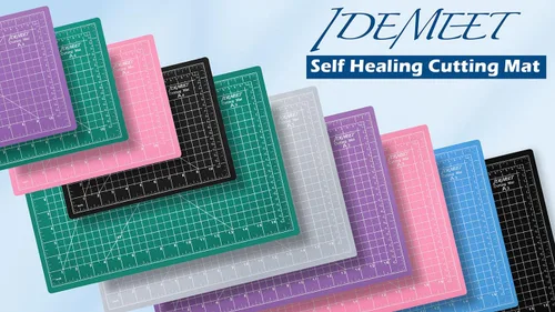 Miniatura 7 de Estera de corte autocurativa de 9"x12" de densidad mejorada, alfombrilla de corte rotatoria Idemeet para manualidades, protector de mesa de 5 capas