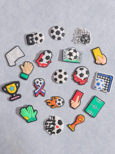 Miniatura 6 de Dijes deportivos para zapatos de cocodrilo, béisbol, sóftbol, fútbol, baloncesto, croc, dijes para niños, niñas, mujeres y hombres