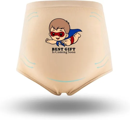 Miniatura 5 de Ropa interior de maternidad para mujer, ropa interior con soporte para el abdomen, con eslogan divertido, ropa de embarazo, regalos