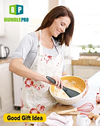 Miniatura 7 de Paquete de 2 cucharas de cocina para utensilios de cocina antiadherentes, cuchara espátula multifuncional libre de BPA, diseño de una sola pieza