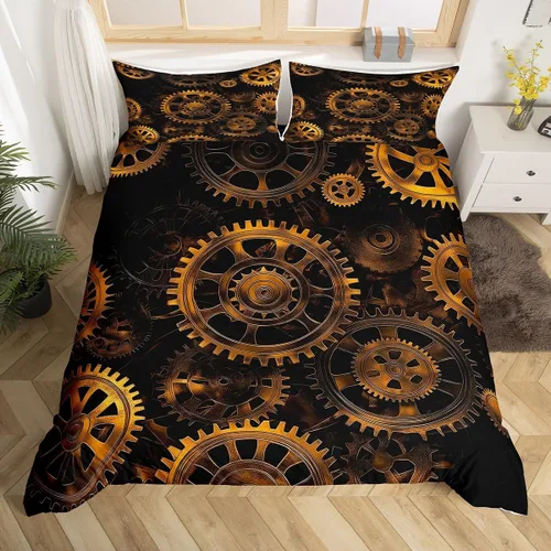 Miniatura 32 de Erosebridal Juego de ropa de cama de faro, tamaño individual, funda de edredón náutica de gaviota, funda de edredón con estampado de paisaje marino