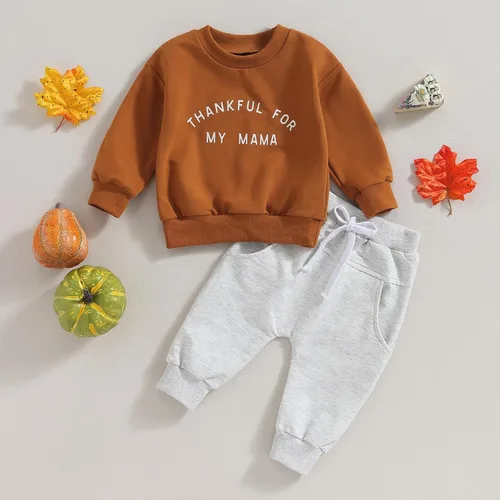 Miniatura 3 de Hoanselay Conjunto de sudadera de manga larga con capucha y pantalones de otoño e invierno para bebé niño