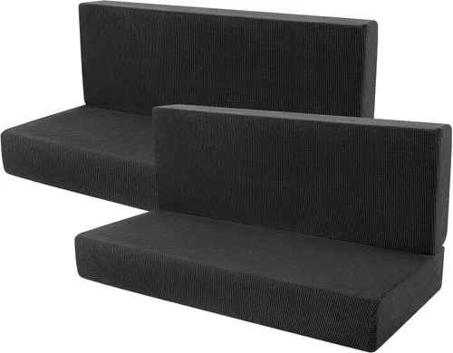Miniatura 12 de Buryeah Juego de 4 fundas de cojines para comedor de caravana tipo booth, protector de muebles para sofá, asiento, cámper, auto, sofá, 2 respaldos