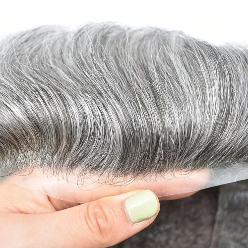 Miniatura 3 de Toupee para hombres Piezas de cabello humano real Encaje suizo para hombres Toupee unidades de cabello humano europeo para hombres Hairpieces Hair