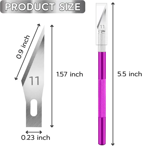 Miniatura 2 de Jetmore Juego de 24 cuchillos Exacto, cuchillos de precisión para manualidades, kit de cuchillos para cortar, tallar, recortar, álbumes de recortes