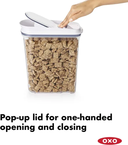 Miniatura 2 de OXO Good Grips Dispensador hermético de cereales POP de tamaño mediano (3.2 L)