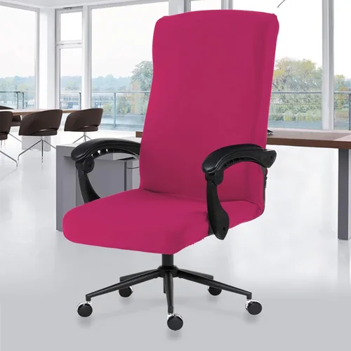 Miniatura 73 de Fundas elásticas para asiento de silla de oficina de escritorio - Funda universal de spandex para silla de computadora - Fundas removibles lavables