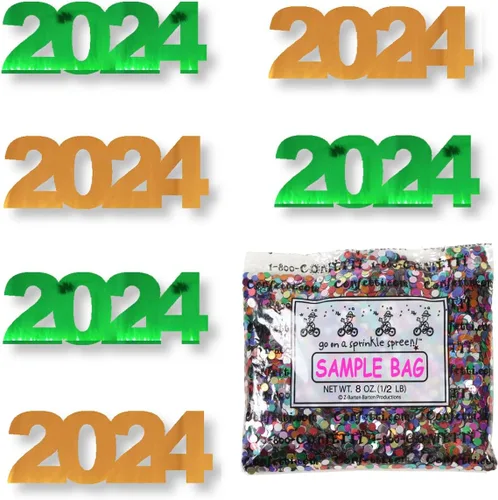 Miniatura 19 de Confetti Year 2024 Negro, Azul Royal Combo - 2 bolsas de media onza (1 oz)