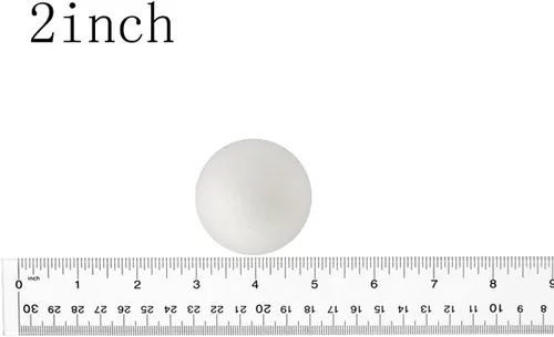 Miniatura 3 de FFchuanhe Bolas de espuma para manualidades de 2 pulgadas, paquete de 112 unidades, bolas redondas lisas de poliestireno blanco, para artes