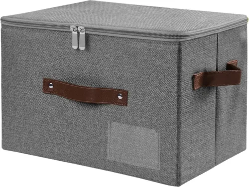 Miniatura 18 de Lucky Monet 1 contenedor de almacenamiento con tapas de cremallera de 10 x 8 x 7 pulgadas, cajas de almacenamiento plegables de tela con tapa