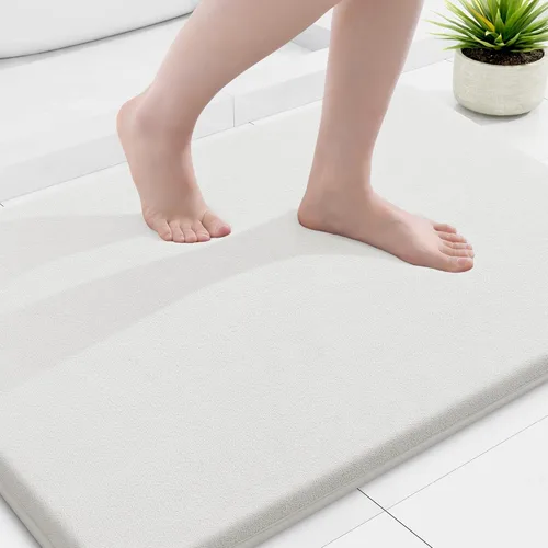 Miniatura 107 de Smiry Tapetes de Baño de Espuma Viscoelástica 36 x 24 pulgadas, Tapetes de Baño Extra Suaves y Absorbentes, Alfombra Antideslizante Lavable