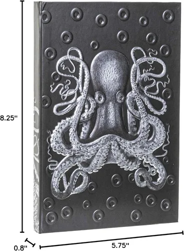 Miniatura 4 de Ebros Gift Fantasy Necromancy Alchemy Kraken Sea Monster Titan Octopus Skull Journal - Diario de tapa dura en relieve con cinta de marcador de 8.25