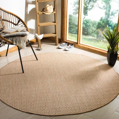Miniatura 33 de SAFAVIEH Alfombra lavable al aire libre Courtyard Collection - 6'7" x 9'6", azul claro y gris claro, no desprende pelusa y fácil limpieza, ideal