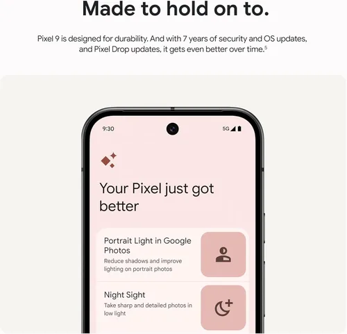 Miniatura 7 de Google Pixel 9 - Teléfono inteligente Android desbloqueado, batería de 24 horas, cámara avanzada y pantalla Actua de 6.3 pulgadas, obsidiana, 256 GB