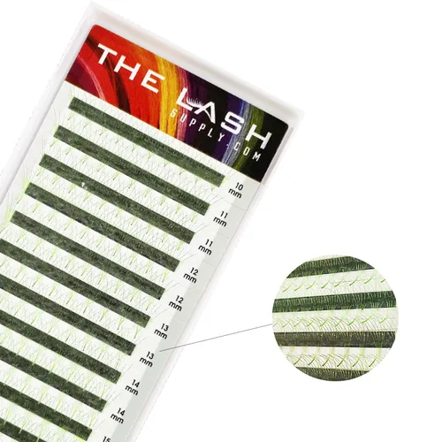 Miniatura 9 de THE LASH SUPPLY 120 abanicos de Halloween, extensiones de pestañas de color prefabricadas 6D, rizo CC, longitud de mezcla de 0.39 a 0.63 pulgadas