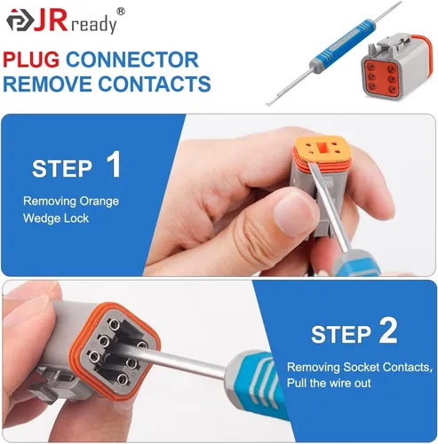 Miniatura 4 de JRready DRK-RT1B - Herramienta de extracción de pines Deutsch, herramienta de extracción de contacto/enchufe de pin/Wedgelock, adecuada para RT1B-1PC