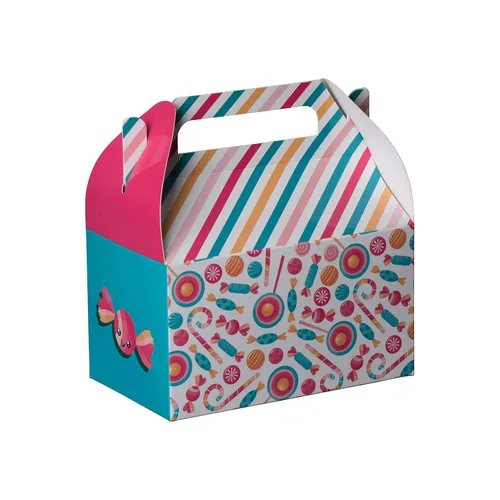 Hammont Cajas de papel (10 unidades) - Cajas de galletas para regalos de fiesta, bonitos diseños, perfectas para fiestas y celebraciones, 6.25 x