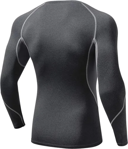 Miniatura 5 de Milin Naco ropa interior de manga larga fresca seca con compresión para hombre paquete de 3