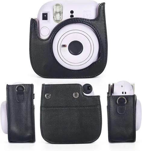 Miniatura 2 de Phetium Instant Mini 12 - Funda protectora para cámara compatible con Instax Mini 12 11, bolsa de piel sintética con bolsillo y correa de hombro